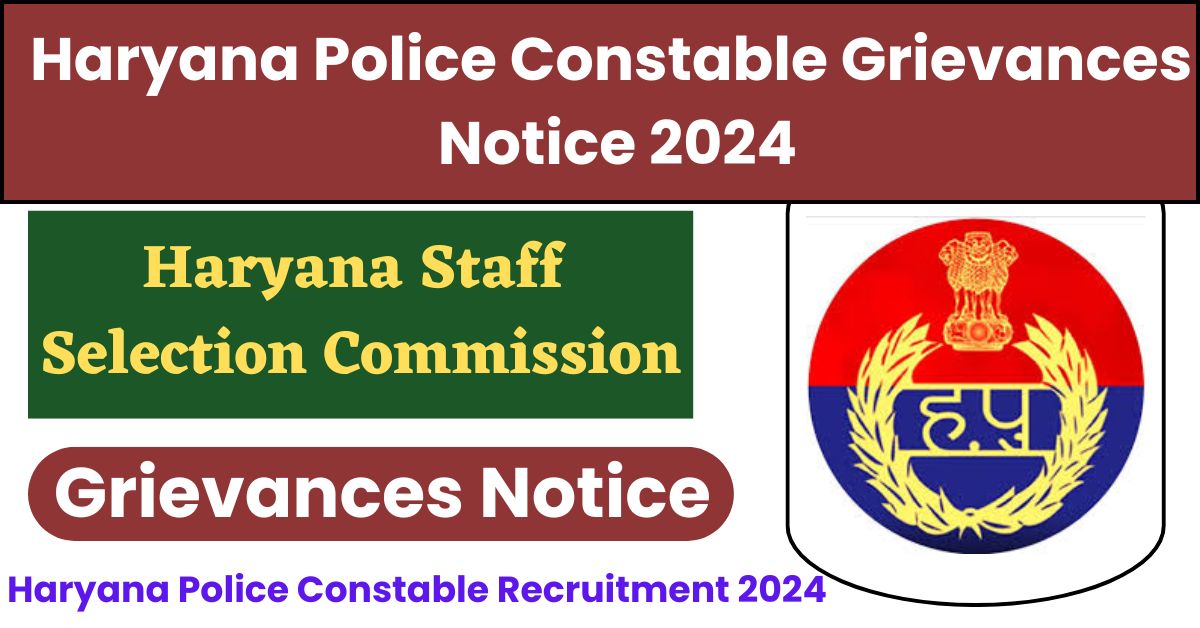 Haryana Police Constable Grievances Notice