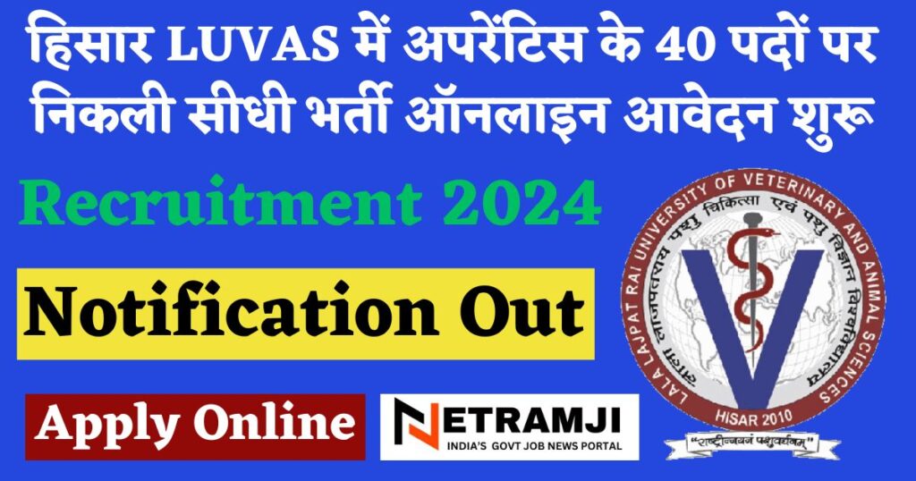 Hisar LUVAS Apprentice Vacancy Online Form